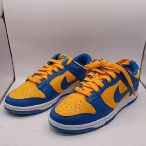 NEW Nike Dunk Low Retro Sneaker-Blue/Yellow/White Men Size 7 US DD1391402